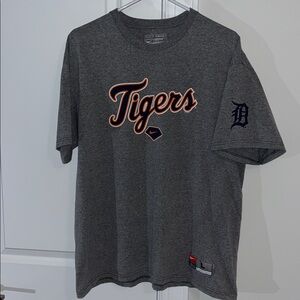 Nike Authentic MLB Detroit Tigers Road work out baseball jersey t shirt L Mens